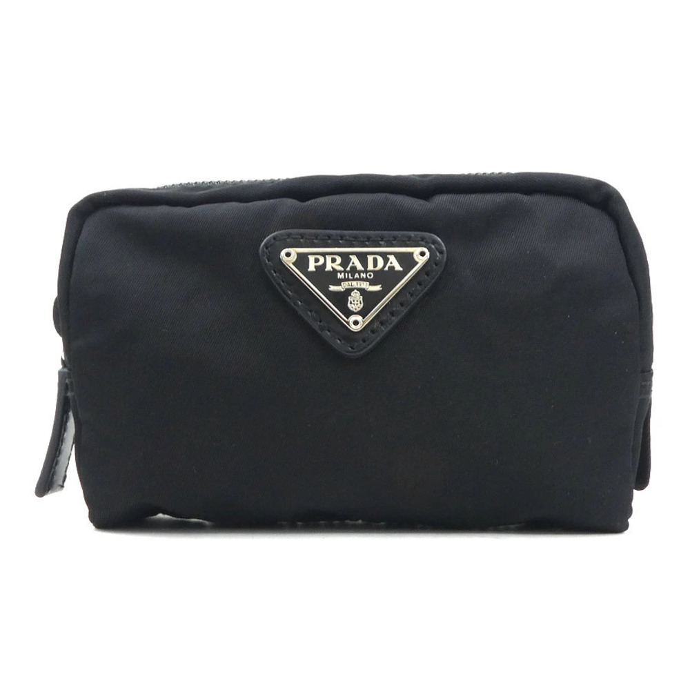 Prada Pouch Clutch Black Silver